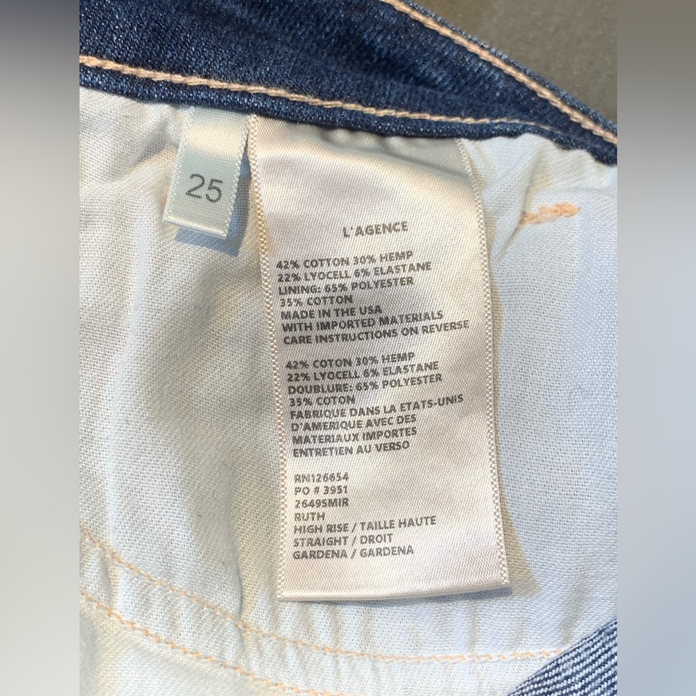 L'AGENCE Ruth High Rise Straight Jeans in Gardena - Picture 7 of 9